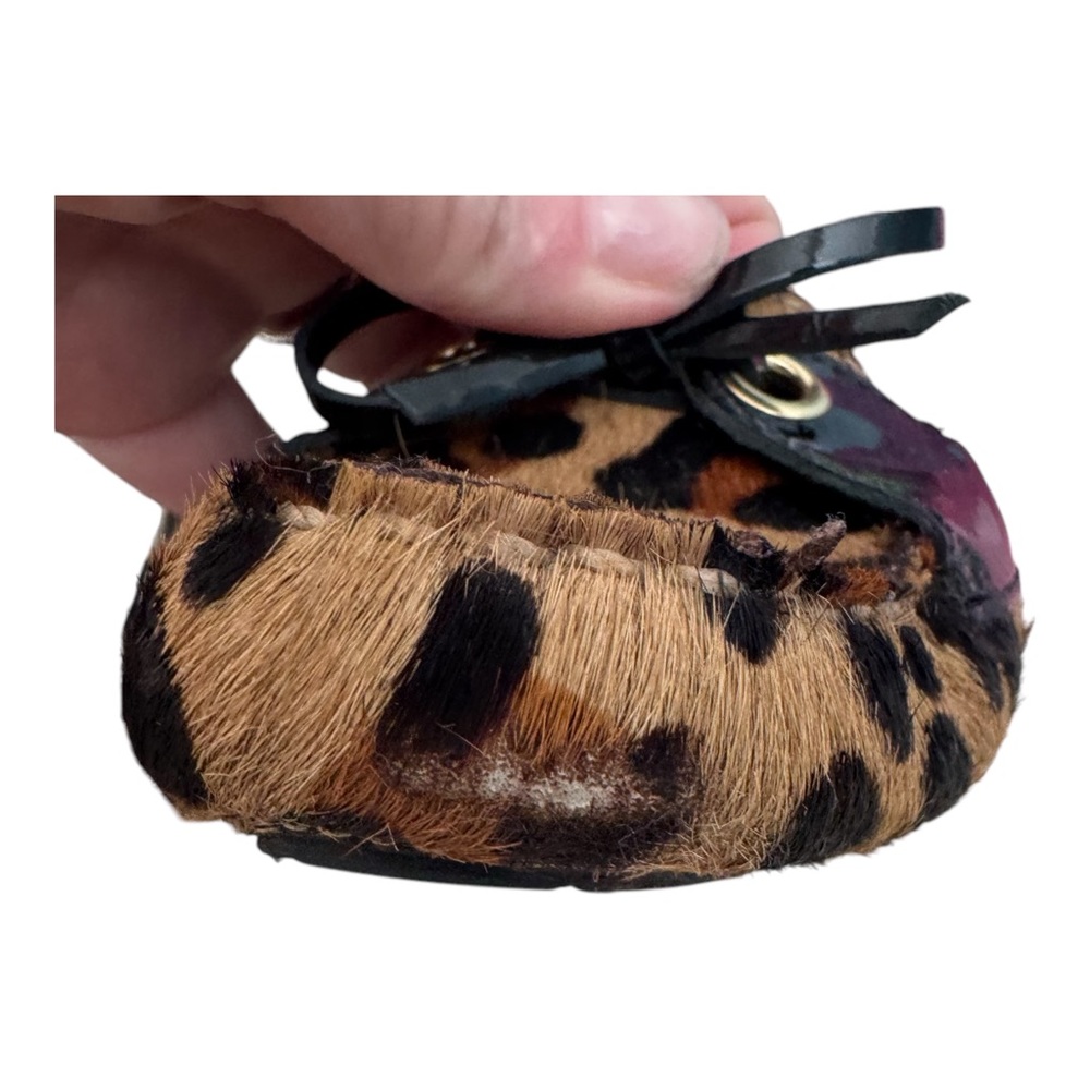 Talbots Iveley Leopard Print Driving Moccasins Shoes Calf Hair Leather Size 7.5 - Picture 11 of 14